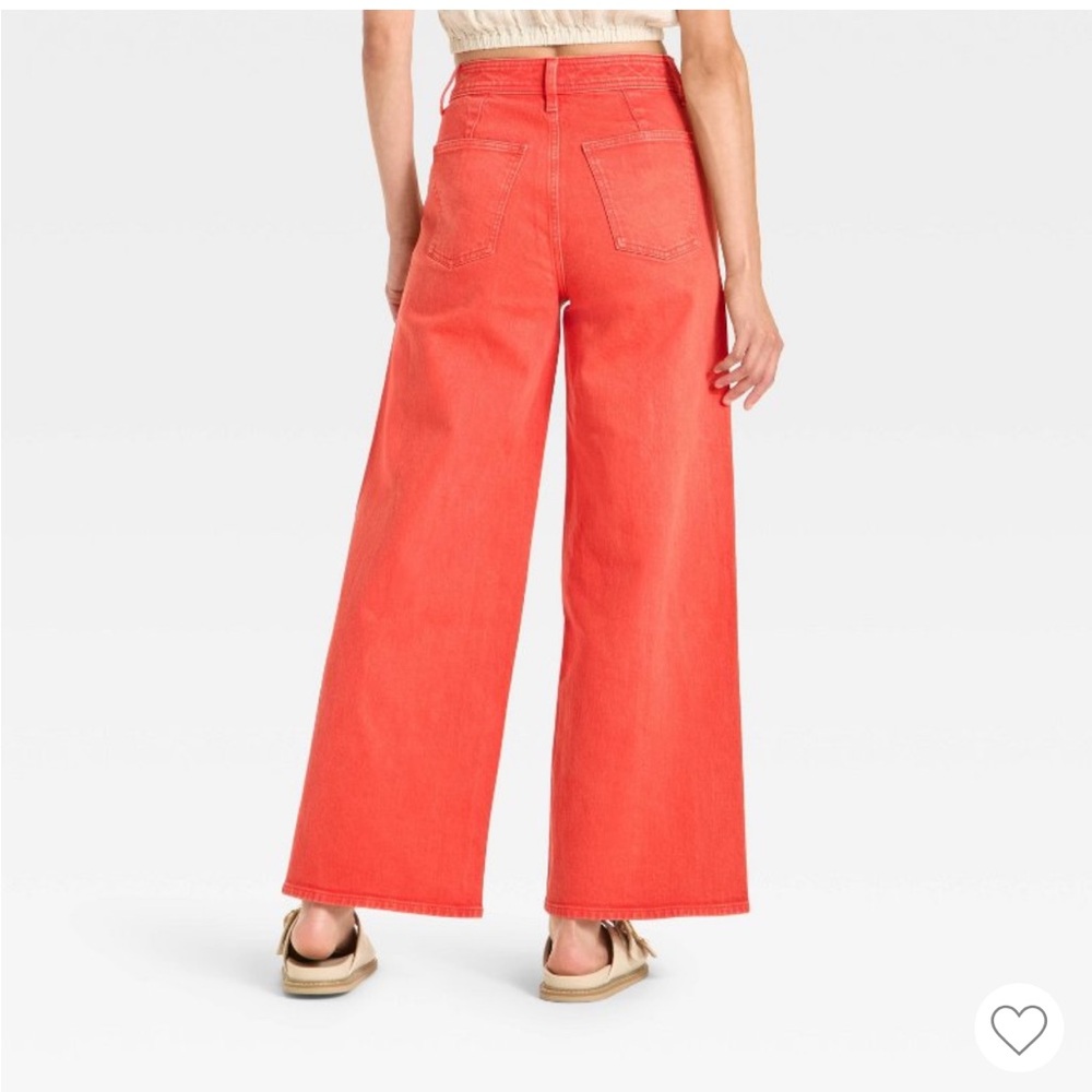 Women's High-Rise Sailor Wide Leg
Ankle Jeans - Universal Thread™ Red 14 - Picture 2 of 2